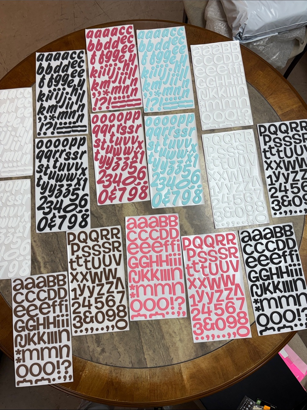 Scrapbooking foam Alphabet Sticker Sheets - Mixed Colors lot 50